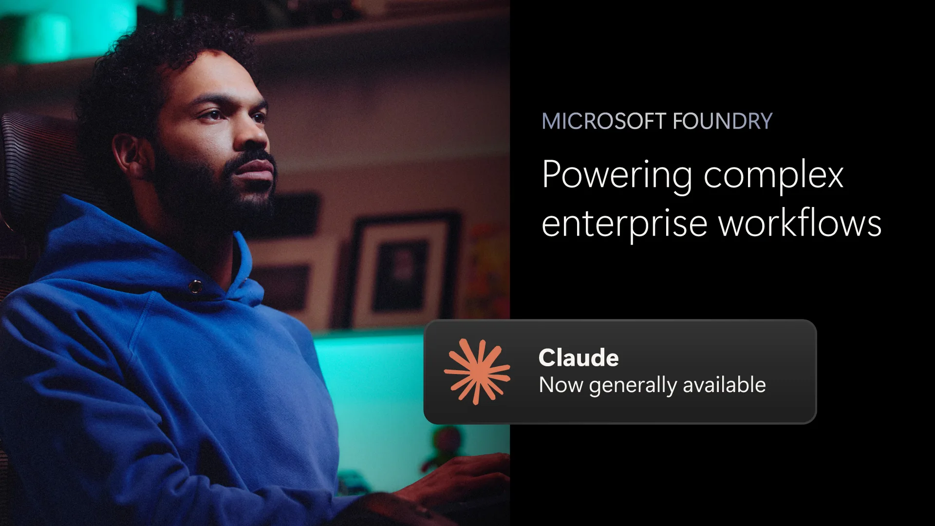 Official Microsoft image for Claude capabilities in Foundry.