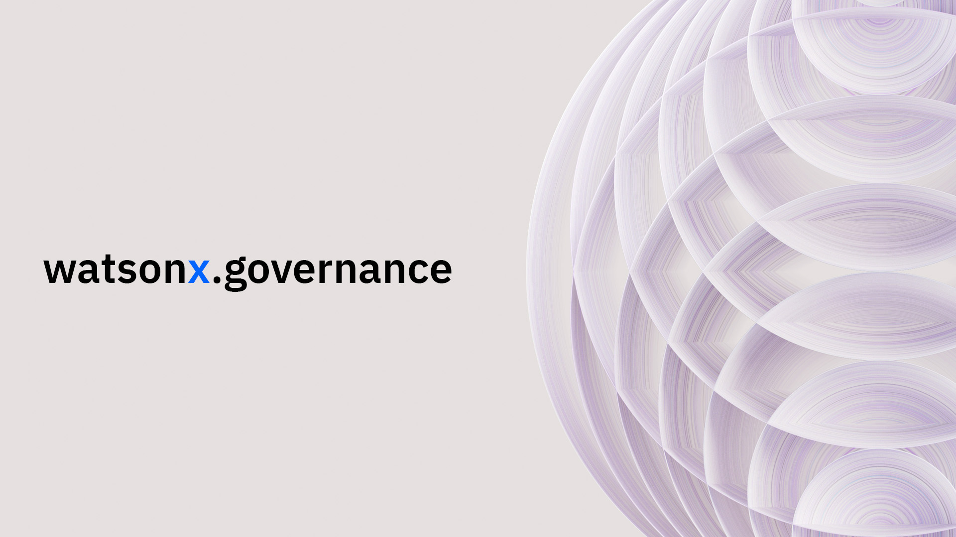 IBM watsonx.governance name beside pale abstract artwork